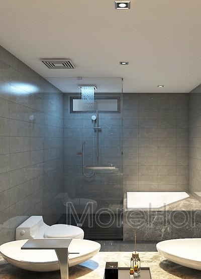 Phòng tắm kính 90 độ cửa quay