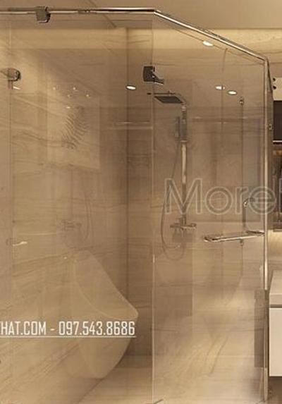 Vách tắm kính 135 độ 