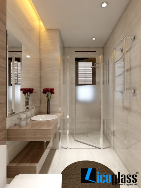 Vách tắm kính vát góc cho không gian nhà nhỏ  Vách tắm kính vát góc cho không gian nhà nhỏ