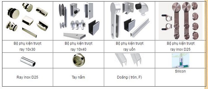  Giới thiệu tổng quan phụ kiện vách tắm kính