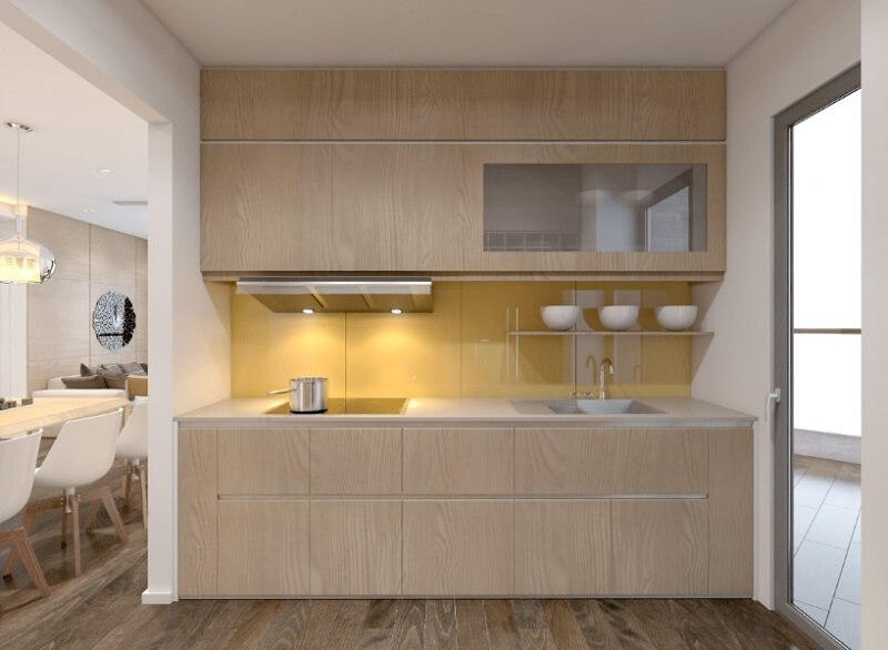 Mẫu thiết kế hệ tủ bếp gỗ công nghiệp kết hợp với thiết bị nhà bếp thông minh mang đến một căn phòng bếp lí tưởng Tủ bếp đẹp, sang trọng và đẳng cấp