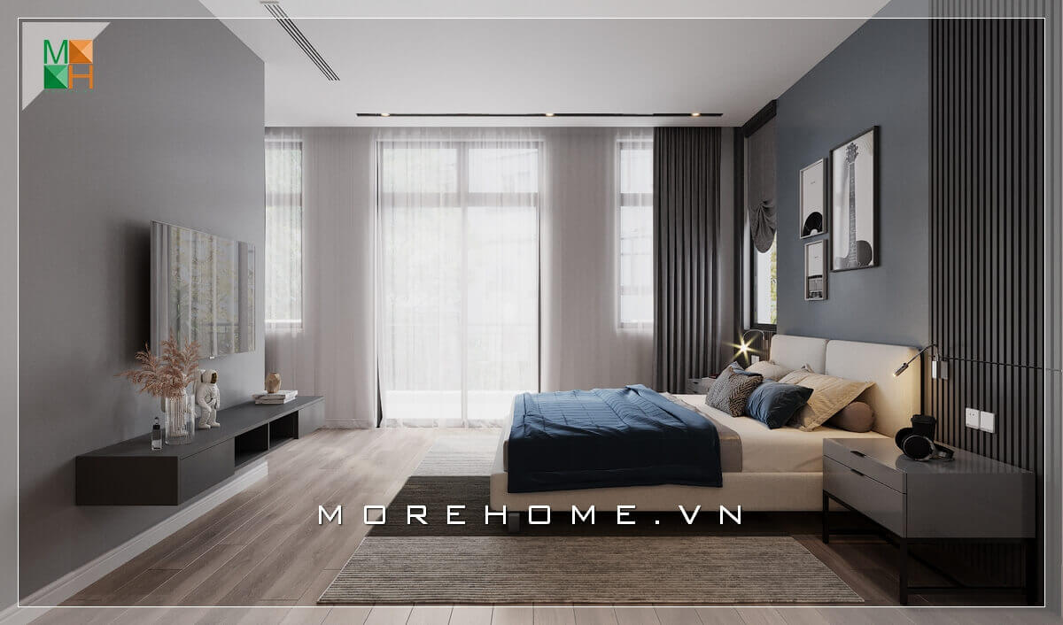 Giường ngủ biệt thự hiện đại Giường ngủ biệt thự hiện đại