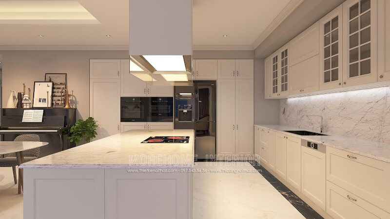 Mẫu tủ bếp chữ i hiện đại được yêu thích nhất hiện nay Tủ bếp hiện đại