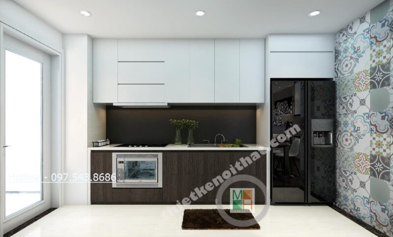 Mẫu thiết kế nội thất nhà bếp chung cư hiện đại và tiện nghi Thiết kế nội thất phòng bếp