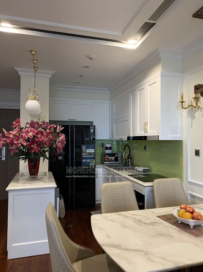 Sáng tạo với không gian nội thất phòng bếp nhỏ mang phong cách tân cổ điển Thiết kế nội thất phòng bếp