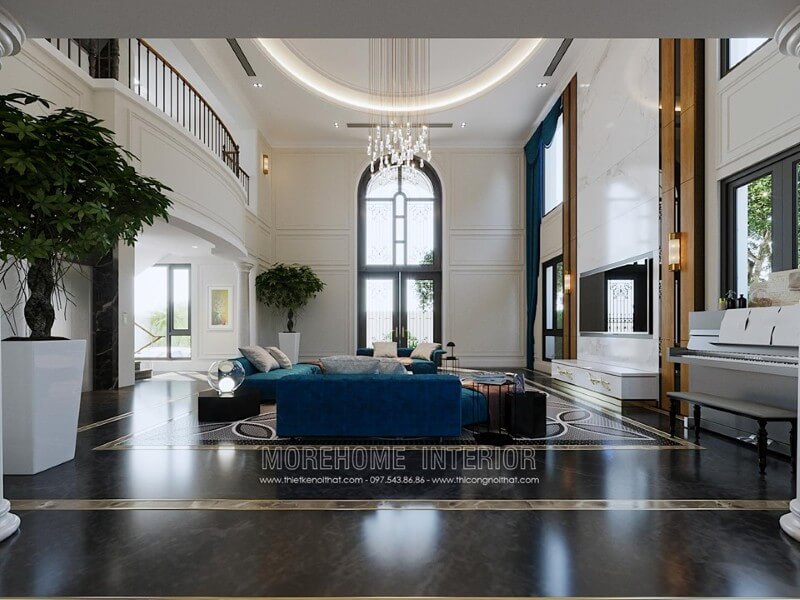 Trang trí nội thất phòng khách hiện đại đẹp tại Hải Phòng Thiết kế phòng khách biệt thự