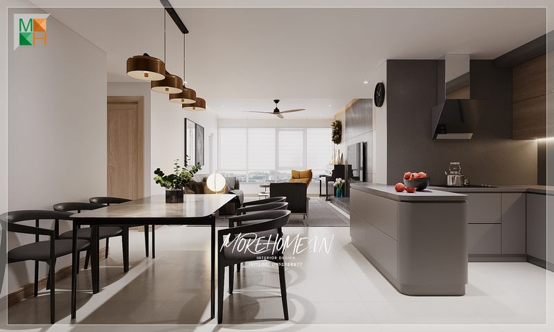 Bộ bàn ghế ăn đóng vai trò là điểm nhấn tạo nên động lực giúp các mẹ nội trợ vào bếp nấu những bữa ăn ngon cho cả gia đình.