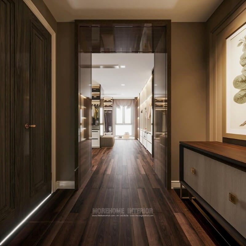 Mẫu sàn gỗ ốp sàn đẹp sang trọng cho không gian nội thất phòng tại biệt thự cao cấp vinhomes imperia hải phòng