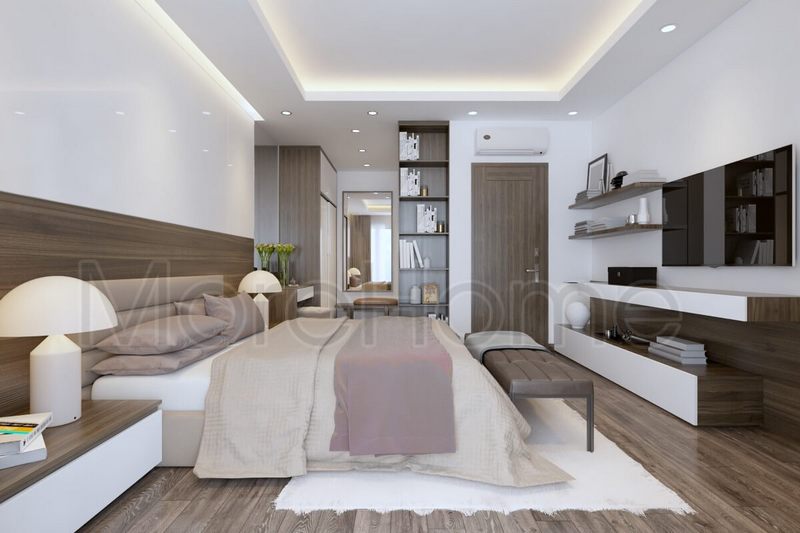 Thiết kế nội thất phòng ngủ sang trọng, bắt mắt với tông màu nhẹ nhàng