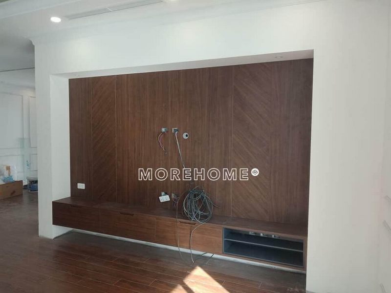 Lắp đặt nội thất đồ gỗ phòng khách cho chung cư An Bình city